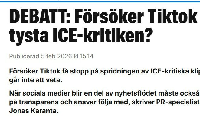 “Försöker TikTok att tysta ICE-kritiken?”